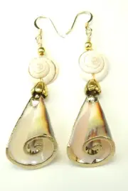 Fancy Shell Dangle/ Drop Earrings Handmade