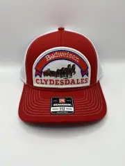 Budweiser Clydesdales Throwback Hat, Richardson 112 snap-back style. NWT!