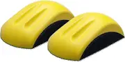 Yakamoz 2Pcs Hand Sanding Blocks, 5 Inch Hook Loop Sanding Block Foam Hand Sander Backing Pads for 5 Inch Hook and Loop Sanding Discs Sandpapers