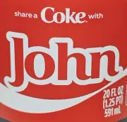 Share A Coke with John 2025 Personalized Gift Coca Cola Bottle 20oz