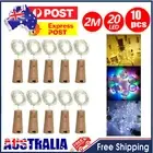 10X 20LED Fairy Light Wine Bottle String Light Cork Copper Wire Xmas Party Decor