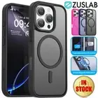 For iPhone 16 16e 15 14 Pro Max 13 12 Plus Case Magsafe Matte Back Shockproof