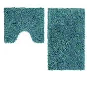 2 Pce Shaggy Toggle 100% Cotton Bath Mat Set