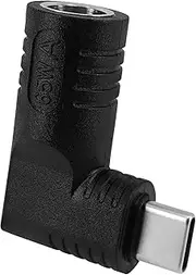 Yeebline DC 7909 to USB C Adapter, 90 Degree Right Angle 65W PD DC 7.9mm x 0.9mm Female to USB Type C Male Plug Power Charging Connector Suitable for Phone, Laptop (Black 7909 A)