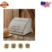 Charming Rustic Bread Storage with Ventilation - Durable Galvanized Metal Design