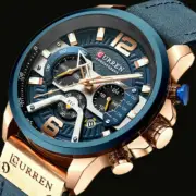 Curren Mens Date Military Army Leather Waterproof Sport Quartz Wrist Watches