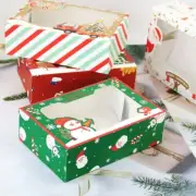 12PCS Christmas Candy Cookie Boxes Gift Boxes Bakery Cupcake Muffin Cake Box #T