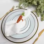 2pcs Napkin Ring Fine Workmanship Decorative Carrot Shape Napkin Holder Easter