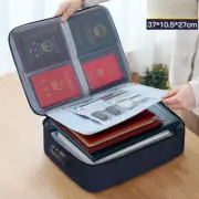 Fireproof Document Box with Lock File Storage Organizer Box Waterproof Safe Bag