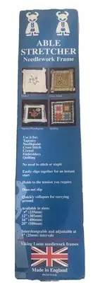 ABLE Stretcher Needlework Frame 12” New in Box Made In England
