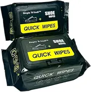 [Simple 'N Fresh] Shoe Wipes Quick Wipes, Sneaker Wipes Travel Disposable Removes Dirt, Stains