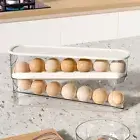 Automatic 12 Count Egg Dispenser Space-Saving Kitchen Rolling Eggs Storage Tray