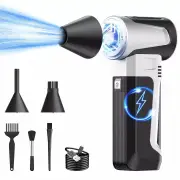 160,000RPM Peak Mini Turbo Fan Electric Dust Blower High Speed Brushless Motor 52m/s Wind 3 Speed Adjustable Handheld Vi