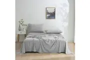 Dreamaker Micro Flannel Sheet Set - Silver