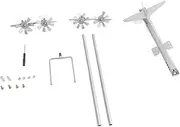 Aircraft Wind Sculpture Stainless Steel Rotating Wind Powered Airplane Windmill Easy Assemble Metal Garden Decor for Gardens and Lawns