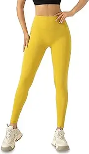 [Zippy] High Waist Thick Yoga Legging for Women - Tummy Control 25 Inseam Workout Pants, Buttery Soft with Waist Pocket, Sunflower Yellow, X-Large
