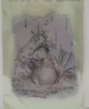 HOUSE MOUSE Rubber Cling Stamp SOAPY SMILE - Stampendous #HMCR110