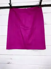 Ann Taylor Womens Skirt Size 14 Purple Lined Back Zip Virgin Wool & Cashmere