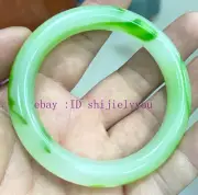 Natural Green Jade Jadeite Hand Carved Bracelet Bangle 56-62mm Healing