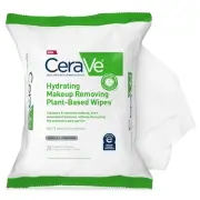 CeraVe Hydrating Facial Cleansing Makeup Remover Wipes, Plant Based Face...