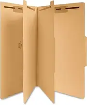 Business Source 6-Part Manila Classification Folders for Filing