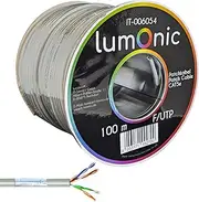 Lumonic 100 m Network Cable CAT 5e F/UTP I CAT5e Cable, Gigabit LAN Cable, Ethernet Cable I Flexible Patch Cable Shielded, for Indoor Use up to 10