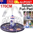 Inflatable Rocket Spray Water Pool Sprinkler Splash Pad Kids W/ Summer Outdoor