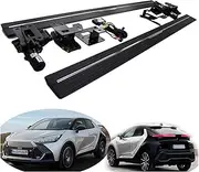 MOMOAU Auto Retractable Electric Running Boards Compatible for Toyota CHR CH-R 2022-2024 - 2-Pack Aluminum Alloy Side Steps with Multi-Color LED Lights, True Flush Mount