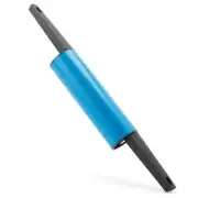 Deen Family 18" Blue Large Rolling Pin with Off-Set Handles