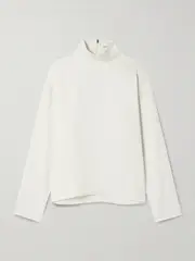 [16ARLINGTON] 16ARLINGTON - Olall Crepe Turtleneck Blouse - Ivory - UK 8 UK 8 Ivory