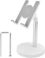 Cell Phone Stand Aluminum Alloy Adjustable Height Desk Mobile Phone Holder for iOS Tablet Silver