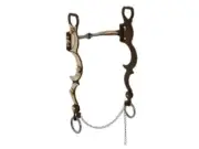Formay brn western engraved moon 7" cheeks 176834 bit,5" snaffle mo,bits