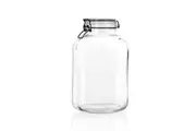 Lemon & Lime Fido 5L 27.5cm Glass Clip Jar Canister Food Storage Container Clear