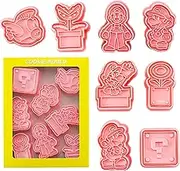 8 Pieces Biscuit Cutters for Children, Cartoon Motif Cookie Mould, Fondant Cookie Cutters for Children Party