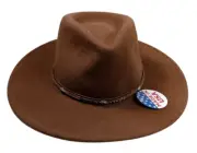 Stetson Mountain Sky Felt 100% Wool Water Repellant Crushable Travel Hat XS NEW