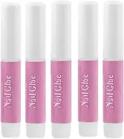 5 Pcs 1g Mini Nail Glue Professional Nail Art Glue False Art Decorate Tips Acrylic Glue Nail Accessories for Rhinestones User Nail Gel Long Lasting Waterproof