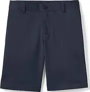 [Lands' End] School Uniform Boys Plain Front Blend Chino Shorts