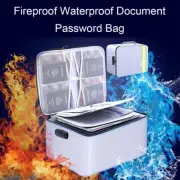 Fireproof Document Password Bag Multi-Layer Waterproof File Storage Bag Safe Box