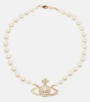 [Vivienne Westwood] Vivienne Westwood Bas Relief Orb faux pearl choker 1 white
