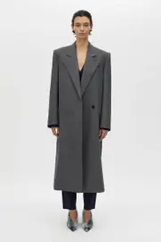 Seidler Wool Coat in Dark Charcoal - CAMILLA AND MARC® C&M