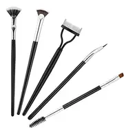 Mascara Brushes - Folding Mascara Applicator Set of 5,Eyebrow Shaper Tool for Separating Lashes, Eliminating Clumps, Grooming Brows