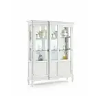 Showcase Glass Cabinet Cupboard 2 Doors White Matt Art Povera Classic Cupboard