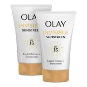 Olay Invisible Sunscreen SPF 35 + Primer, 1.7 fl. oz., 2 pk.