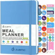 Weekly Meal Planner Notebook, Food Journal Daily Meal Prep Journal with Shopp...