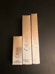 colourpop champagne bubbles collection , highlighter and brushes