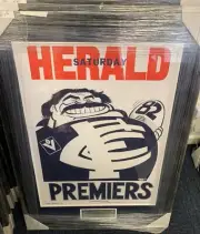 Carlton FC 1982 V.F.L. Premiership Weg Poster - Saturday Herald - Framed