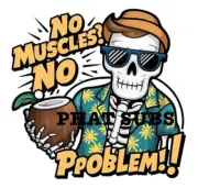 Sublimation Print No Muscles Ready To Press Heat Transfer
