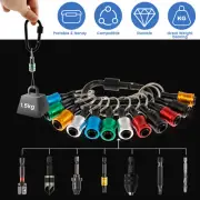 19Pcs 1/4 Inch Hex Shank Screwdriver Bit Holder Aluminum Alloy Bit Holder xdbwn
