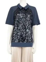 Blue Sequinned Top