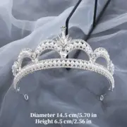 Women Girl Tiara Crown Baroque Bridal Rhinestone Crown Princess Crystal Pearl